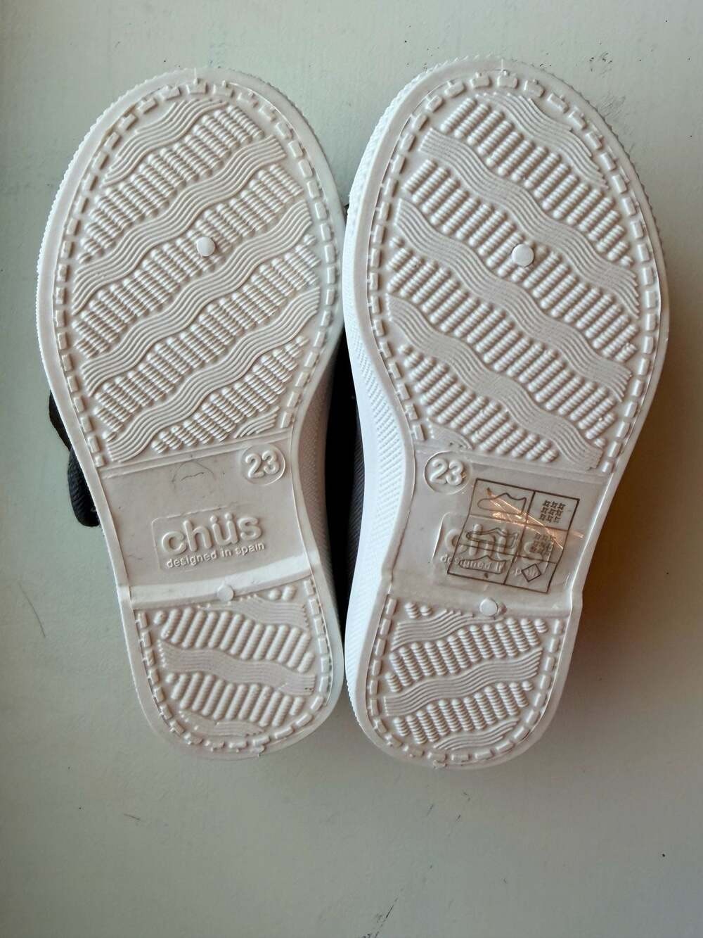 Chus Athena Grey Canvas Bow Mary Jane Sneakers Kids Size 7 EU 23 CH02 - Picture 5 of 5
